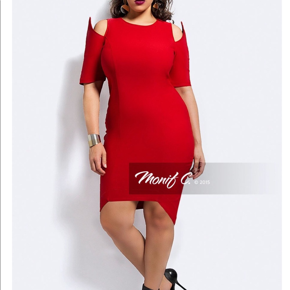 Monif C Eden red dress 3x